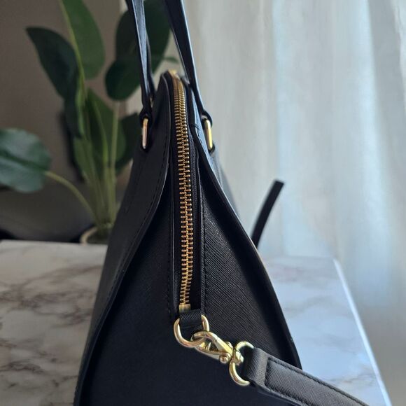 Kate Spade Black Saffiano Leather Laurel Way Reiley Satchel Crossbody Bag - Picture 2 of 11